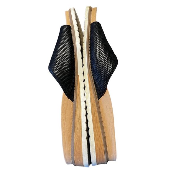 Dr. Scholl’s Women’s Size 9M Sandal Slip Ons Slide Wedge Textured Black - Picture 8 of 8